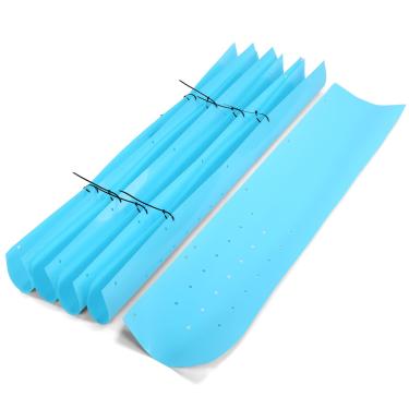 Imagem de Pushglossy Pacote com 5 protetores de mudas de tubo de cultivo de árvores com fenda azul com fechos de zíper liberáveis, protetor de plantas pequenas para mudas de mudas ao ar livre (48 polegadas)