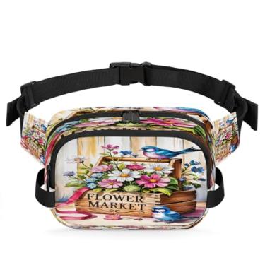 Imagem de Pochete de flores coloridas de girassol para mulheres e homens com alça ajustável, bolsa transversal, bolsa de peito, bolsa de bumbum, Cor 21