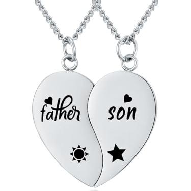 Imagem de Yonhon Conjunto de colar BFF para 2/3/4/5/6 de aço inoxidável para família e amizade, Aço inoxidável, Sem Pedra Preciosa