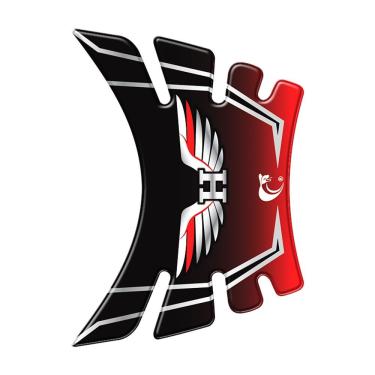Imagem de Protetor Tanque Cross Bros 160 Vermelho E Preto Vermelho Branco