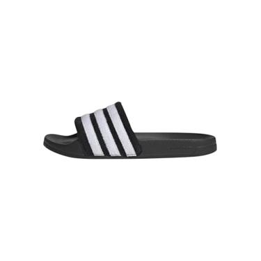 Imagem de adidas Sandália deslizante unissex Adilette Noshower, preto/branco/branco, 35 masculino, Preto/branco/branco, 7 Women/6 Men