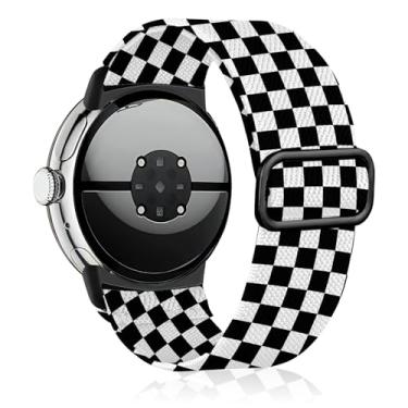 Imagem de Zspoly Pulseira de nylon compatível com Google Pixel Watch 1/2/3/4 (41 mm), pulseiras elásticas ajustáveis de substituição para Pixel Watch 4 masculino/feminino