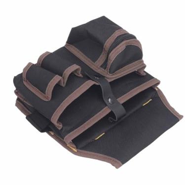 Imagem de Cryfokt Bolsa de Ferramentas para Cintura para Eletricista, Tecido Oxford Durável, Bolsa de Cinto de Grande Capacidade para Operação Com As Mãos Livres