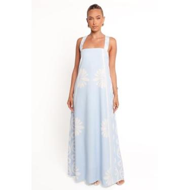 Imagem de Petal & Pup Vestido feminino Valeria-Maxi-Azul, Azul, G