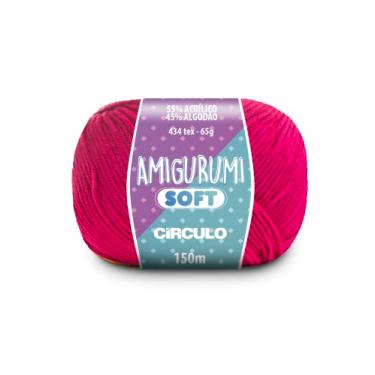 Imagem de Fio Amigurumi Soft Círculo 150m Acrílico Algodão Macio Crochê Tricô Artesanato Versátil (3334 - TULIPA)