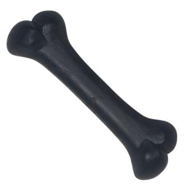 Imagem de Brinquedo Mordedor Osso Pequeno Preto Maciço Pet Resistente - Jaraguá 