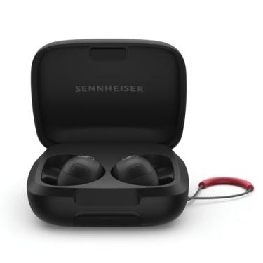 Imagem de Sennheiser Fones de ouvido esportivos Momentum com ajuste de som esportivo e ANC adaptável, ajuste seguro, vida útil da bateria 24 horas, rastreador de atividades para dados de desempenho corporal,