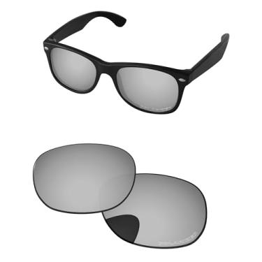 Imagem de PapaViva Lentes de substituição compatíveis com óculos de sol Ray-Ban RB2132 de 58 mm, Cromado, prata, RB2132 58mm