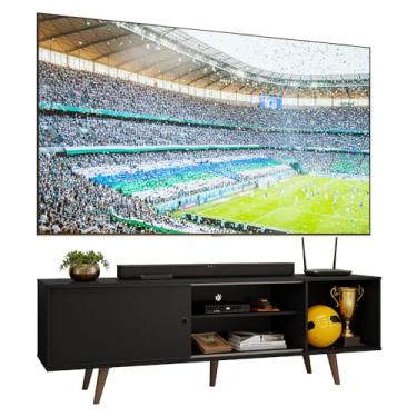 Imagem de Rack Madesa Dubai para TV até 65 Polegadas com Pés - Preto/Rustic