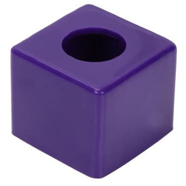 Imagem de Suporte de giz de bilhar portátil com acabamento roxo para proteção de giz e uso conveniente na mesa