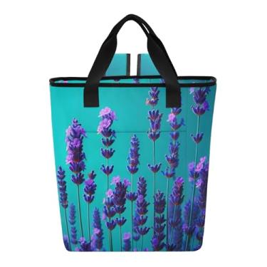 Imagem de Joitme Sacolas térmicas de lavanda em verde-petróleo, isoladas, 36 latas, lancheira para mulheres, 35 x 15 x 40 cm