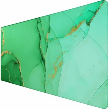 Imagem de Tapete de mouse grande para jogos, à prova d'água com bordas costuradas, base de borracha antiderrapante, tapete de mouse longo para computador XXL para jogadores, escritório e casa, 80 cm x 40 cm