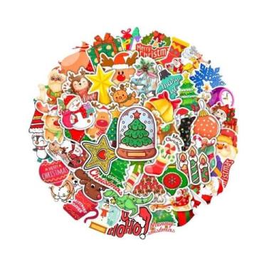 Imagem de 50 pçs natal novo anime papel graffiti adesivo à prova dwaterproof águ