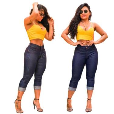 Imagem de  Calça Capri Femiina Jeans Colada Adulto Casual - Karha Jeans, Azul es