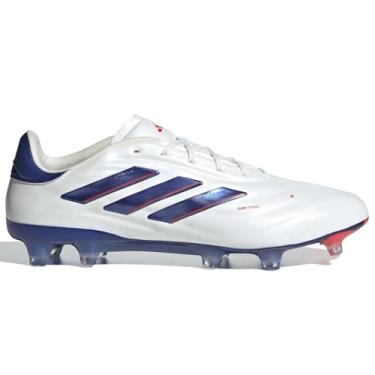 Imagem de adidas Tênis unissex adulto Copa Pure Ii Pro Firm Ground, Calçado branco/azul lúcido, vermelho solar, 38