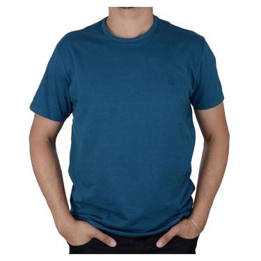Imagem de Camiseta Masculina Ogochi MC Essencial Slim Azul - 0064-Masculino