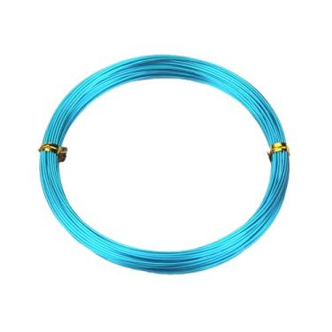 Imagem de Fio de artesanato de alumínio azul e verde, 5 tamanhos (1/1,5/2/2,5/3 mm) 16,4 pés cada para fabricação de joias, escultura, construção de modelos, artesanato DIY e materiais de arte (tamanho: 3 mm ×