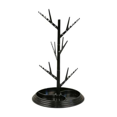 Imagem de simhoa Organizador de joias em formato de árvore, para colares e brincos, multifuncional, estilo antigo, ideal para guardar pulseiras e outros objetos em, Preto
