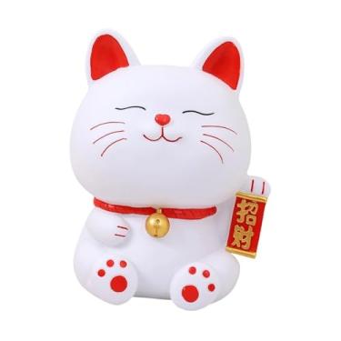 Imagem de XLWLLNJ Estátua de Gato da Sorte em Forma de Cofrinho, Objeto de Mesa para Escritório, Quarto ou Armário
