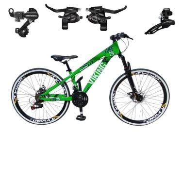 Imagem de Bicicleta 26 VikingX T25 21v Cambios Trocadores Shimano Pneu Faixa Branca 1.50-Unissex