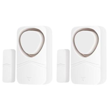 Imagem de GREENCYCLE SF19R Alarme aberto de porta de segurança residencial sem fio, alarme de alerta de roubo, pequeno sensor magnético de alarme de porta para casa, garagem, apartamento, escritório, uso interno apenas