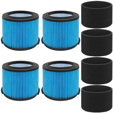 Imagem de NERANS Filtro de substituição VF3500 para aspirador de pó fino Ridgid de 4 galões, filtro de poeira fino 26643 para aspiradores portáteis secos úmidos de 3/4/4,5 galões, substitui WD40700, WD30500-4