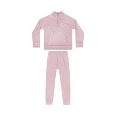 Imagem de Conjunto com Blusão e Calça em Malha Térmica para Menina Quimby-Feminino