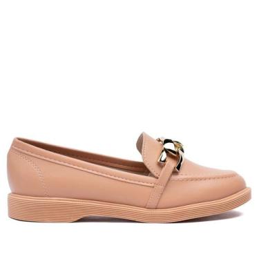 Imagem de Mocassim Feminino Moleca Maxi Corrente Nude, Nude, 38