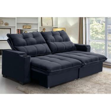 Imagem de Sofa 3 Lugares Retratil Reclinavel 200m Veludo Monaco Requinte