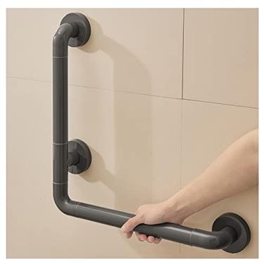 Imagem de HDVLXZLY Alça antiderrapante de barra de apoio para chuveiro, trilho de barra angular para banheiro, alça de suporte de vaso sanitário, suporte de trilho de mão de segurança para idosos, 40 x 40 cm