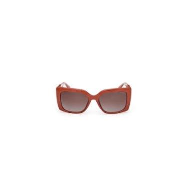 Imagem de Óculos de Sol Retangular Acetato Laranja-Feminino
