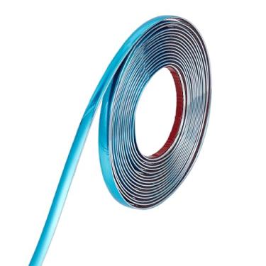 Imagem de NICENEEDED 2 peças de moldes autoadesivos de PVC, moldagem decorativa flexível para acabamento de parede, tiras de cobertura de proteção de borda prateada para molduras de porta de janela, espelhos