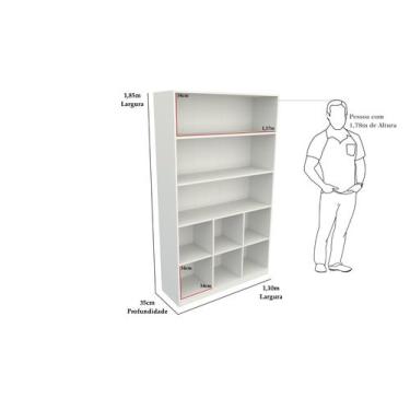 Imagem de Armário Misto Colmeia Arara M13 100% Mdf Organizador Estante - VETORIA