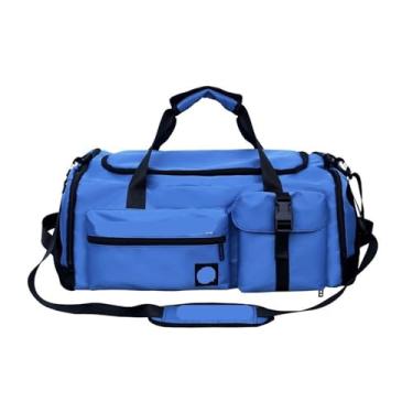 Imagem de Nova mochila de viagem multiuso bolsa de bagagem masculina grande capacidade bolsa de ginástica masculina separação seca molhada mochila esportiva, Verde, One Size