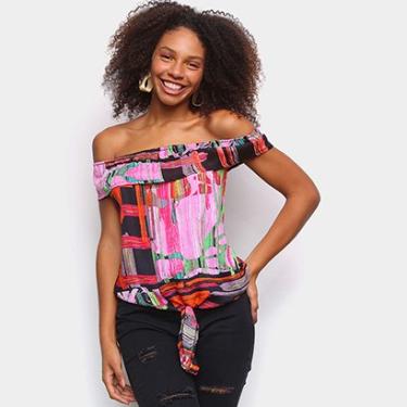 Imagem de Blusa Água Viva Tie Dye Ombro A Obro Com Amarração Feminina-Feminino