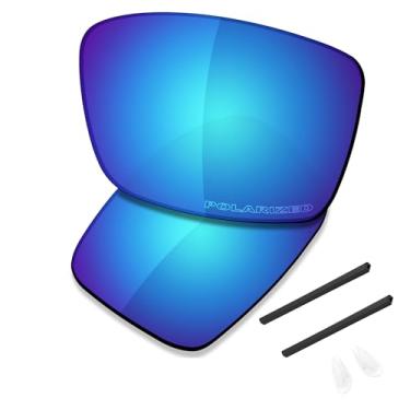 Imagem de SAUCER Lentes de reposição premium e kit de borracha para óculos de sol Oakley Conductor 6 OO4106 de alta definição - azul glaciar polarizado