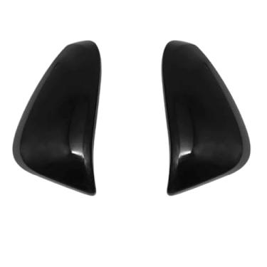 Imagem de Acessórios para retrovisor de carro, cromado, atualização, porta lateral, tampa, guarnição, compatível com Toyota/Highlander/RAV4 2014-2019(Glossy Black)