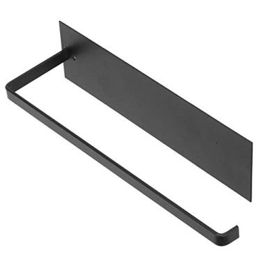 Imagem de Suporte de Papel Toalha Sob a Armário Higiênico Autoadesivo Metal Robusto Sem Furar para Cozinha Banheiro