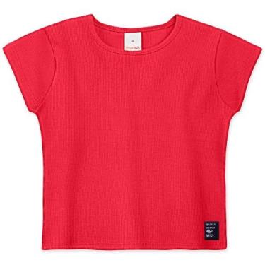 Imagem de Blusa Com Aroma Manga Curta Infantil Feminina Marisol - 8, 8, Vermelho