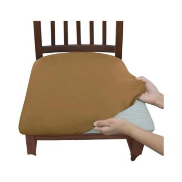 Imagem de Capa De Cadeira De Seda Leiteira Elástica De Cor Sólida, À Prova De Po