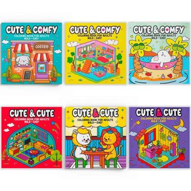 Imagem de Livro - Coleção Coloring Book for Adults - Bold Easy - Kit com 6 Livro