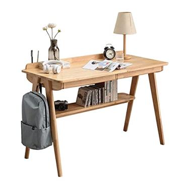 Imagem de Escrivaninha de estudo simples mesa de computador pequena mesa de escritório doméstico industrial com pernas para estudantes adultos mesa de madeira (tamanho: 1005574 cm) (120 * 55 * 74 cm)