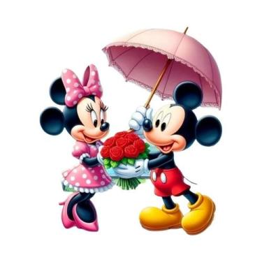 Imagem de Pintura Em Diamante Disney Mickey Minnie, Arte Em Mosaico Completo Red