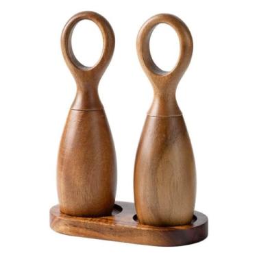 Imagem de THJKUPO Moedor de pimenta nórdico ocidental restaurante sal marinho moedor tempero garrafa