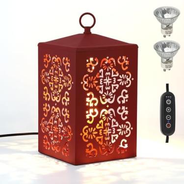 Imagem de LALISU Lanterna de aquecedor de vela para derretimento de vela de cima para baixo, lâmpada de vela com temporizador e regulador de intensidade para derretimento de cera, derretimento elétrico de vela