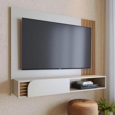 Imagem de Painel Home Suspenso 1 Porta Tv's 65" Jurerê - Colibri, Off White e Fr