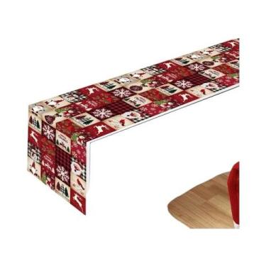 Imagem de Caminho De Mesa De Natal Do Papai Noel, Decoração De Férias De Inverno