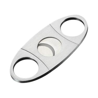 Imagem de Cortador De Cigarros Clássico Em Aço Inoxidável, Faca De Corte Metálic