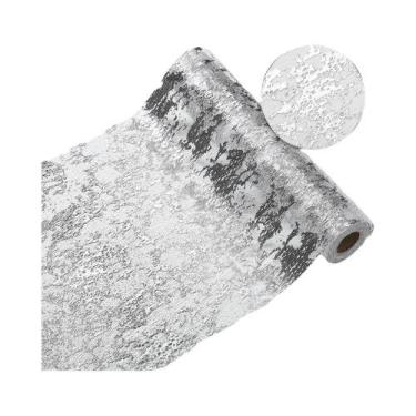 Imagem de Caminho De Mesa Metálico Dourado E Prateado Com Brilho, Fino, Com Glit