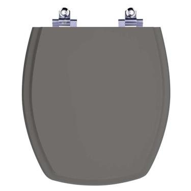 Imagem de Assento Sanitário Laqueado Soft Close Thema Cinza Ambar (cinza Escuro) Para Vaso Incepa